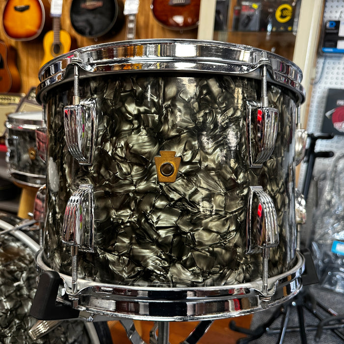VINTAGE 1950's WFL / Ludwig 4-pc Shell Pack, Black Oyster Pearl