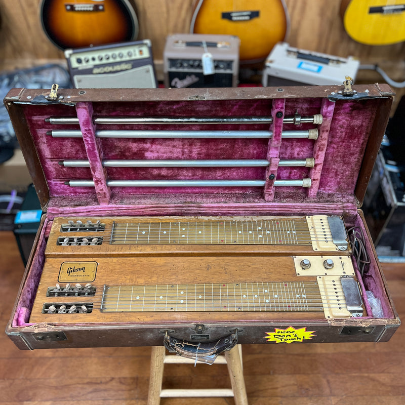 VINTAGE 1955 Gibson Consolette 8-string Double Neck Steel w/ Original Case & Legs