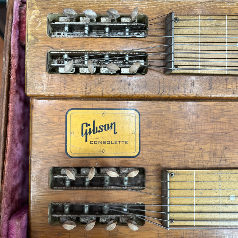 VINTAGE 1955 Gibson Consolette 8-string Double Neck Steel w/ Original Case & Legs