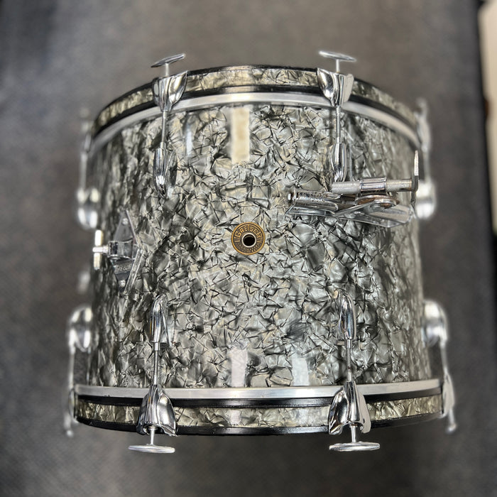 VINTAGE 1960s Gretsch 20x14 Bass Drum, Black Diamond, Round Badge