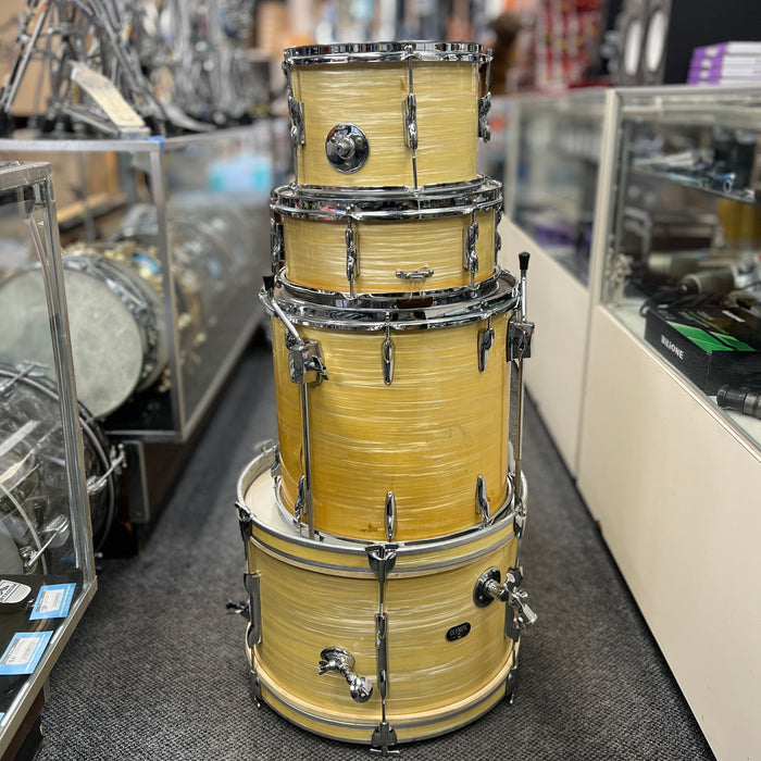 VINTAGE 1960's Olympic MIE 4-Piece Drum Shell Pack, White Marine Pearl