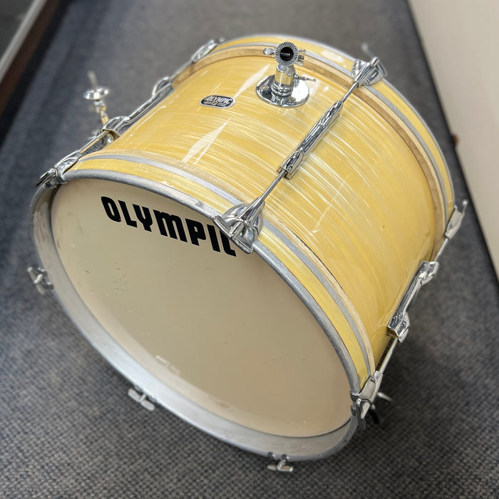 VINTAGE 1960's Olympic MIE 4-Piece Drum Shell Pack, White Marine Pearl