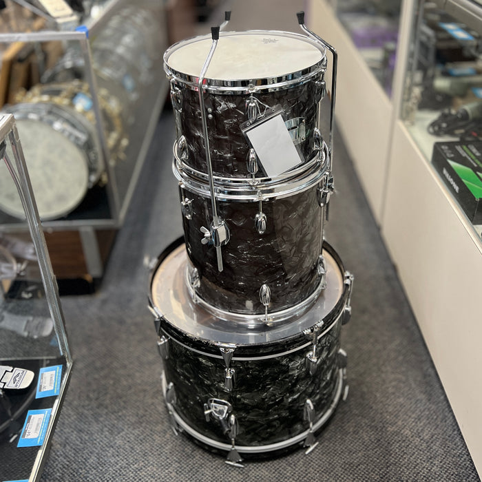 VINTAGE 1960's Stewart MIJ 3-Piece Drum Shell Pack, Black Diamond