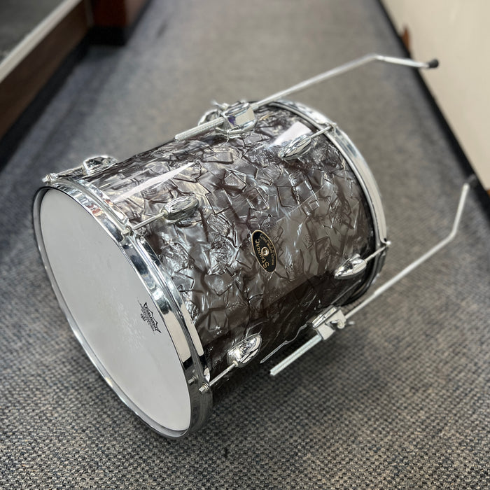 VINTAGE 1960's Stewart MIJ 3-Piece Drum Shell Pack, Black Diamond