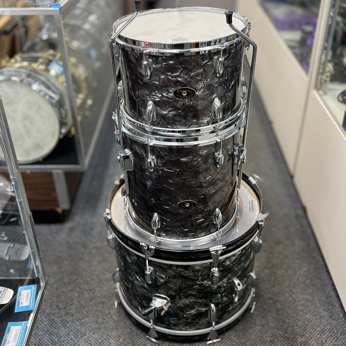 VINTAGE 1960's Stewart MIJ 3-Piece Drum Shell Pack, Black Diamond