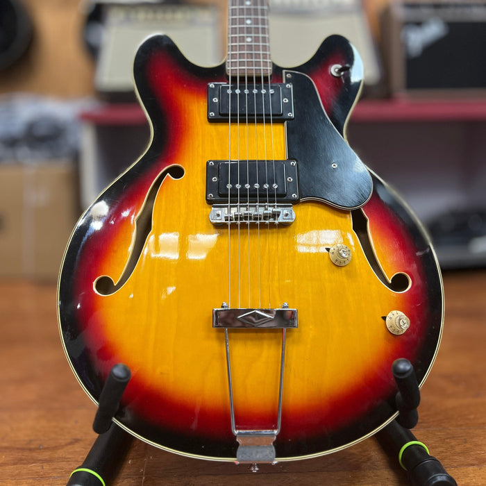 VINTAGE 1960's Tempo (Aria Univox) Hollowbody Electric Guitar, Redburst MIJ Japan