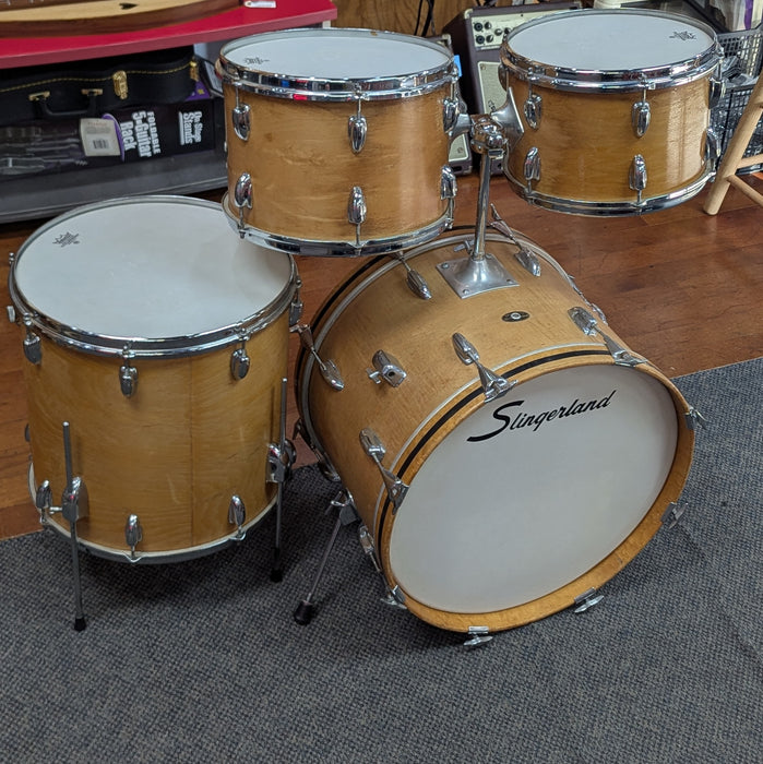 VINTAGE 1966 Slingerland 4-Piece Shell Pack - Natural Maple