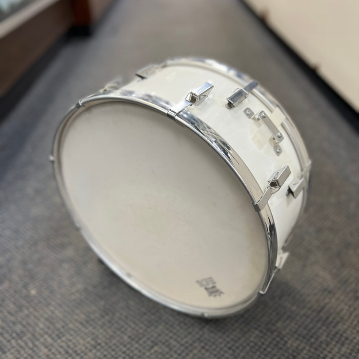 VINTAGE 1980s Remo PTS 14 x 5.5 Pre-Tuned Snare Drum, White