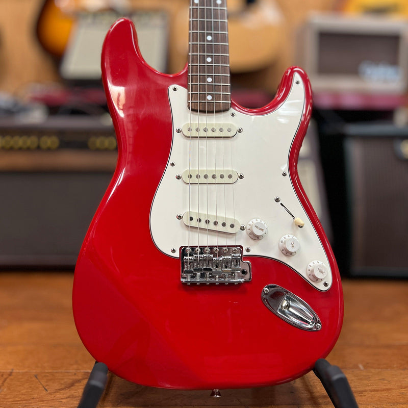 VINTAGE 1989 Fender Squier Stratocaster, Red
