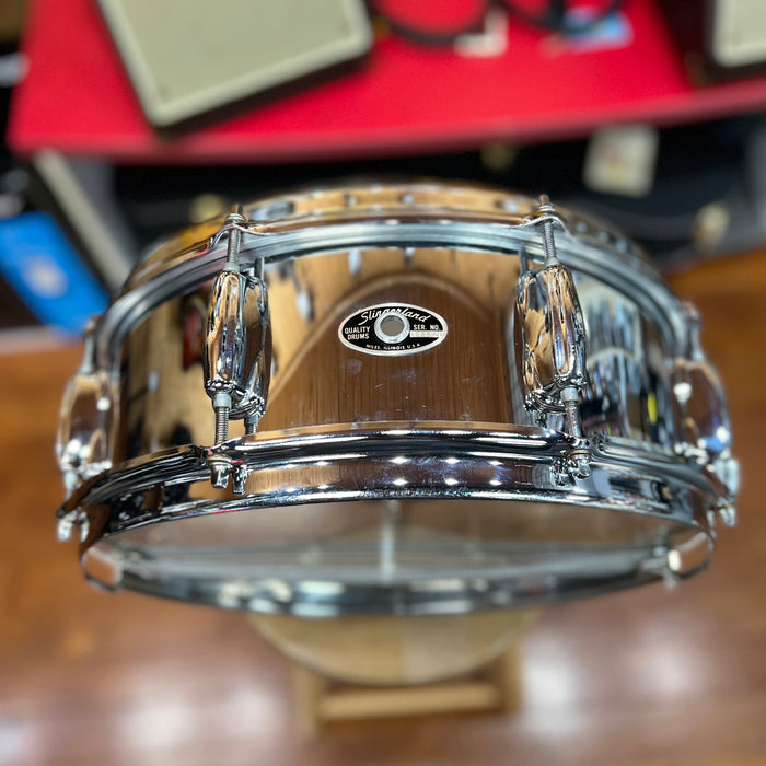 VINTAGE 80s Slingerland 14 x 5 Steel Snare Drum