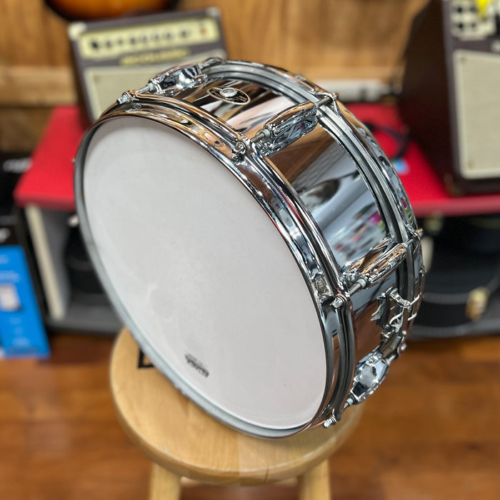 VINTAGE 80s Slingerland 14 x 5 Steel Snare Drum
