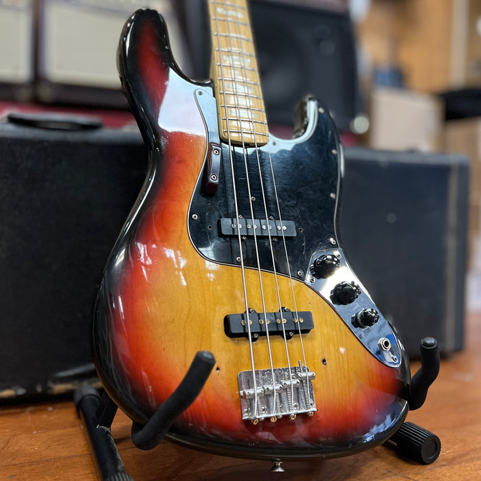 VINTAGE AS IS 1974 Fender Jazz Bass, Sunburst w/ OHSC (#510353)