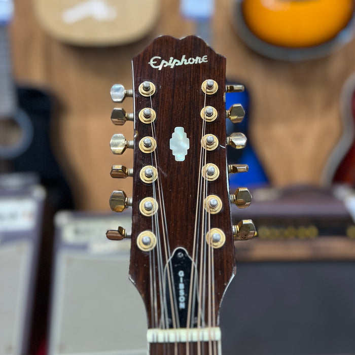 VINTAGE Epiphone AJ-18s L/H-12 Left Handed 12 String Acoustic Electric Guitar