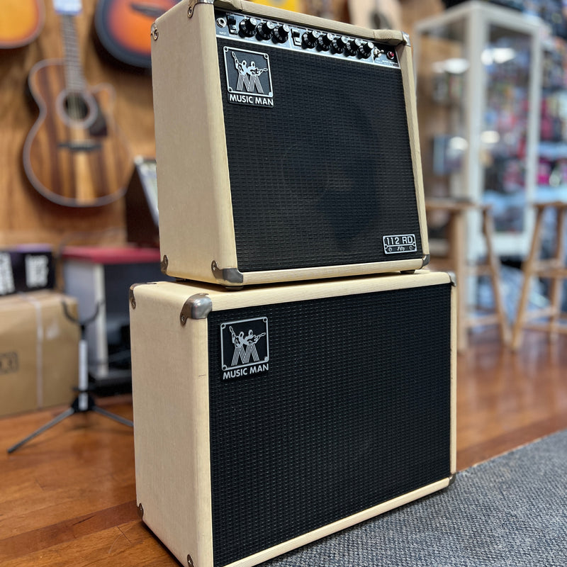 VINTAGE MusicMan RD-112 Combo Amp w/ Matching 1x12 Extension Cabinet, Blonde-Dirt Cheep