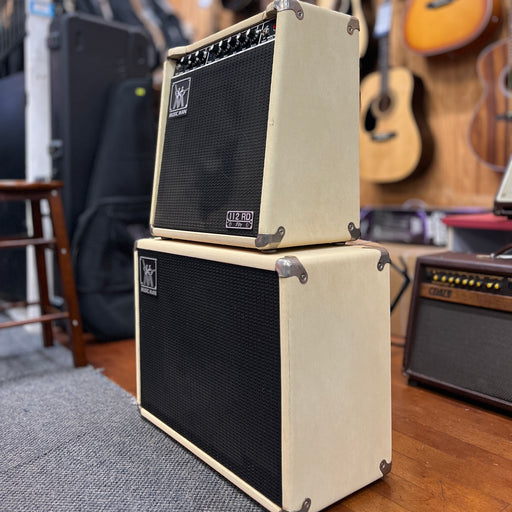 VINTAGE MusicMan RD-112 Combo Amp w/ Matching 1x12 Extension Cabinet, Blonde-Dirt Cheep