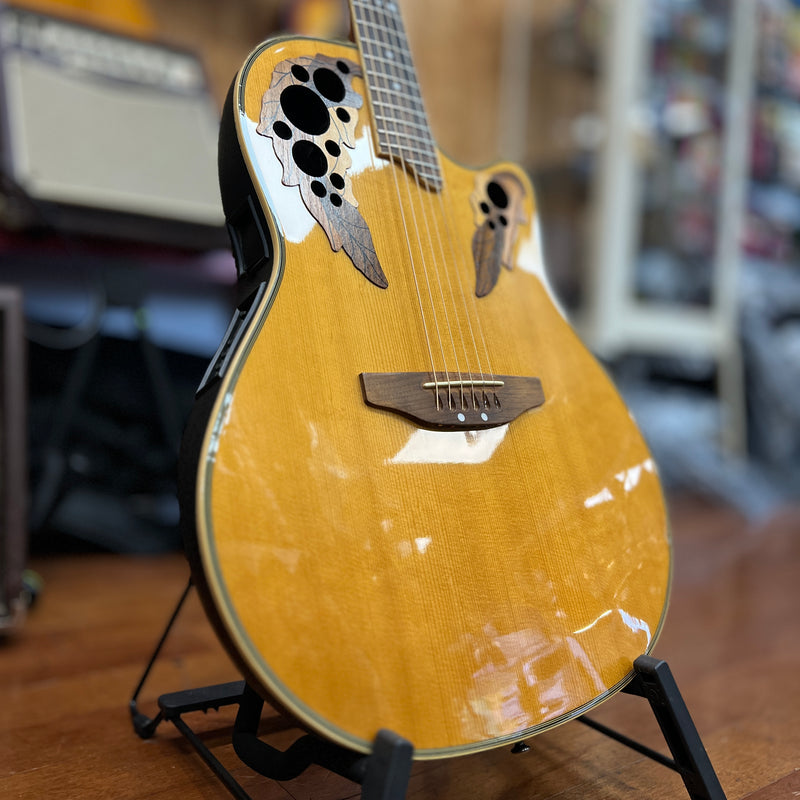 VINTAGE Ovation Celebrity Elite Shallow Bowl Acoustic-electric Guitar, Natural