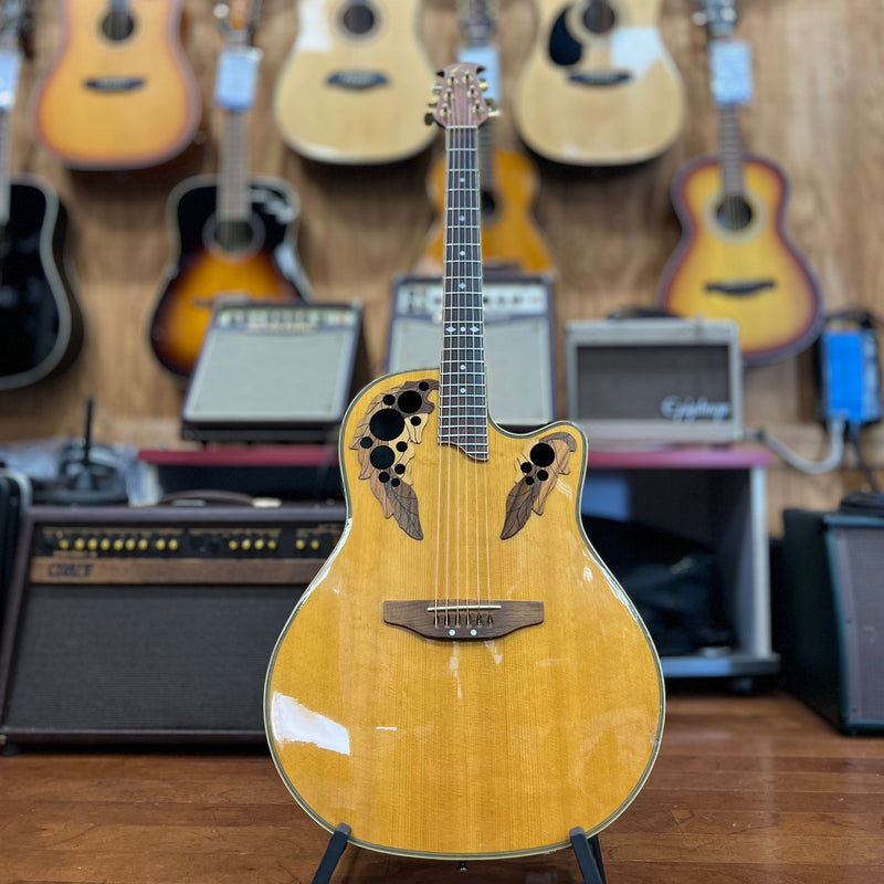 VINTAGE Ovation Celebrity Elite Shallow Bowl Acoustic-electric Guitar, Natural