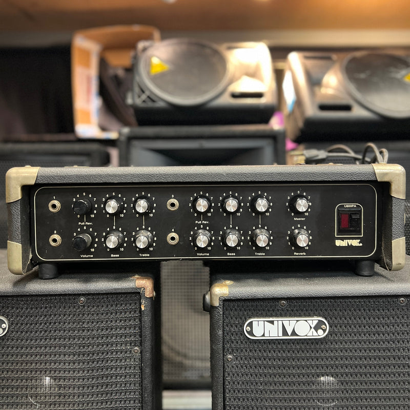 VINTAGE Univox U600PA PA Amplifier Head Mixer w Speaker Cabinets
