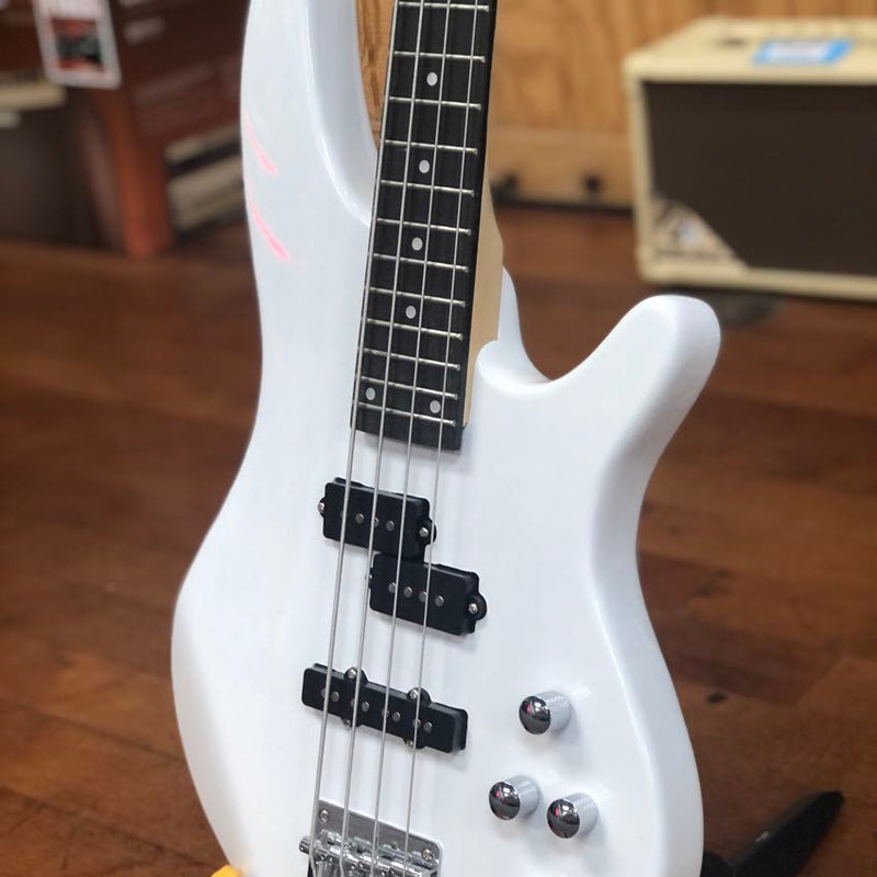Vapor VB-WHT Full Size Bass Guitar, White