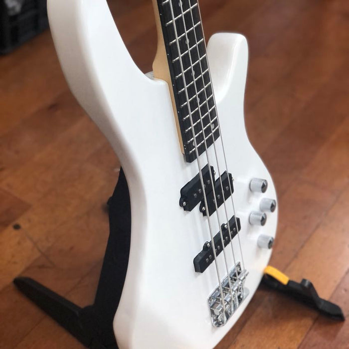 Vapor VB-WHT Full Size Bass Guitar, White