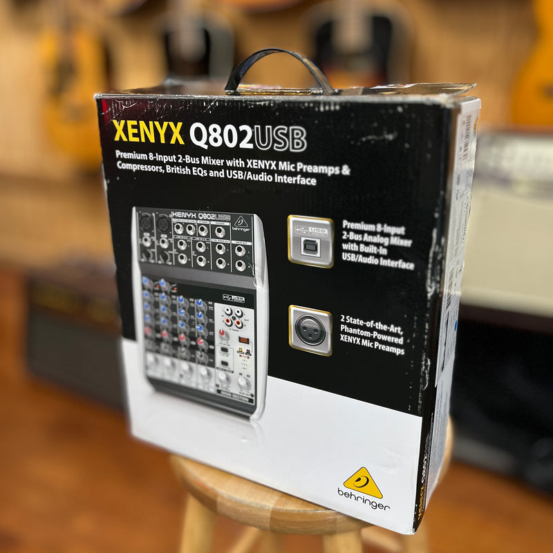 USED Behringer Q802USB 8 Input 2-Bus Mixer