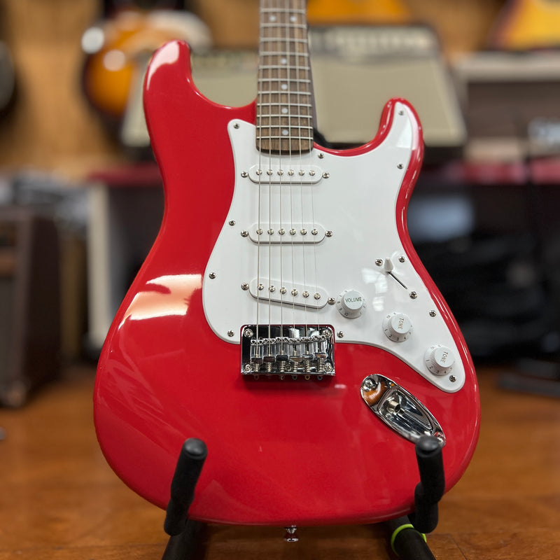 USED Squire Stratocaster Solidbody Electric Guitar, Fiesta Red