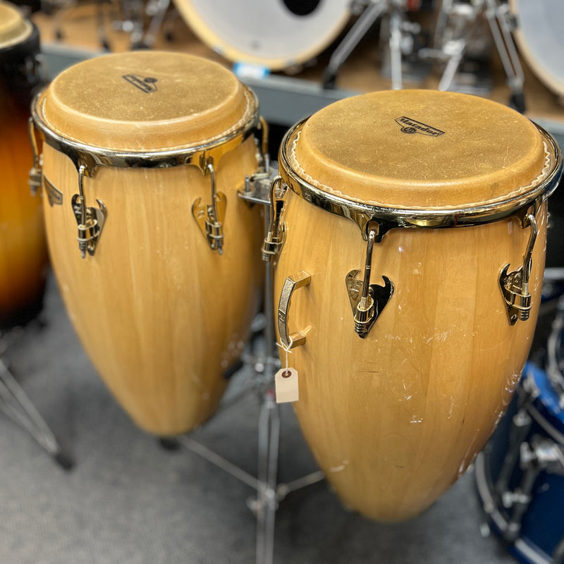 USED LP Matador Custom 10 In - 11 In Conga Set Natural w/ Double Stand