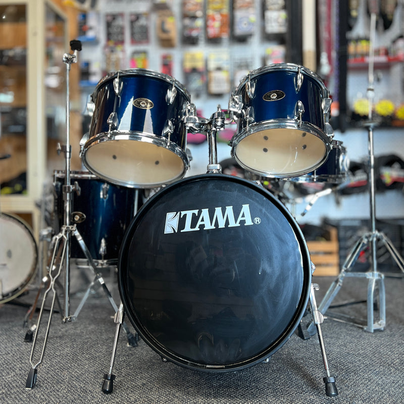 USED TAMA Imperialstar 5-Piece Complete Drum Set With 18" Bass Drum, Dark Blue