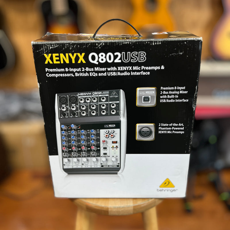 USED Behringer Q802USB 8 Input 2-Bus Mixer