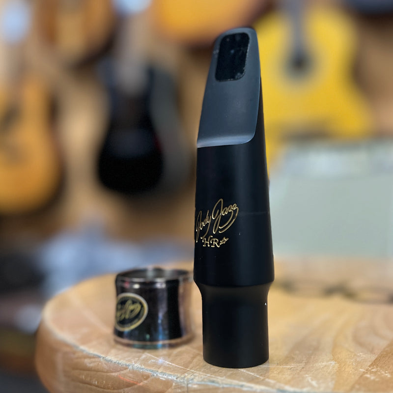 USED JodyJazz HR* Hard Rubber Baritone Saxophone Mouthpiece Model 5 (.090 Tip) w/ Power Ring Ligature