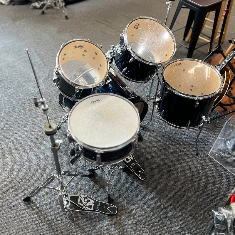 USED TAMA Imperialstar 5-Piece Complete Drum Set With 18" Bass Drum, Dark Blue