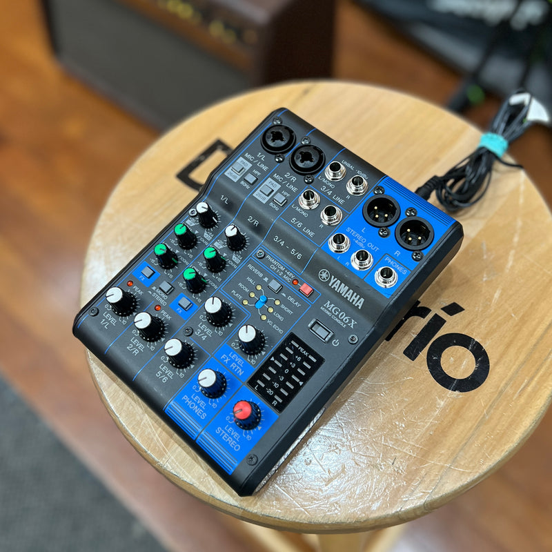 USED YAMAHA MG06X 6-Input Compact Stereo Mixer with Effects