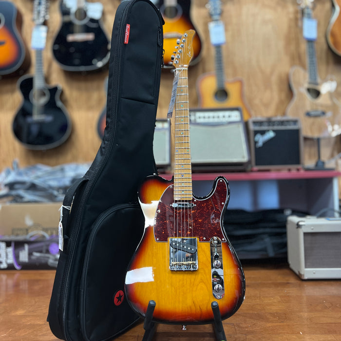 USED Sire Larry Carlton T7 New Gen Electric Guitar, 3-tone Sunburst w/ Road Runner Gig Bag