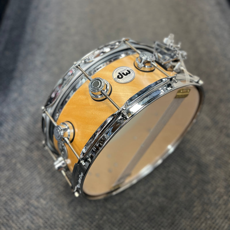 USED DW Collector's Top Edge Snare Drum 6x14, Natural Maple