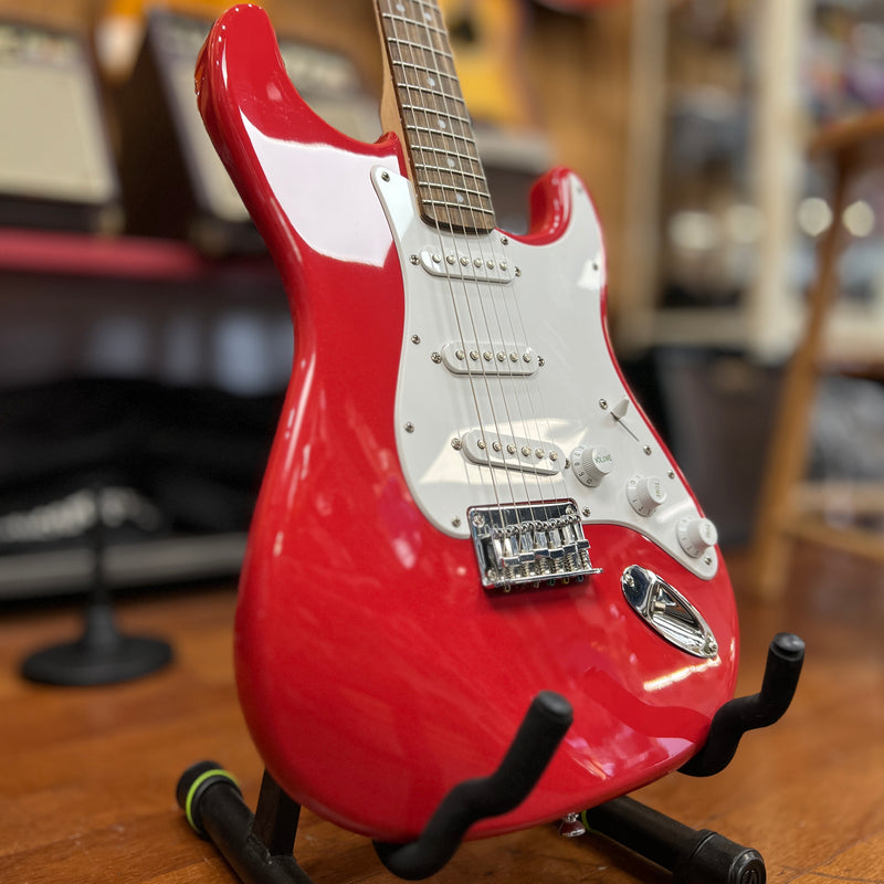 USED Squire Stratocaster Solidbody Electric Guitar, Fiesta Red