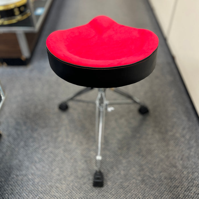 Stadium Extra Large Motorcycle Seat Drum Throne, Black & Red