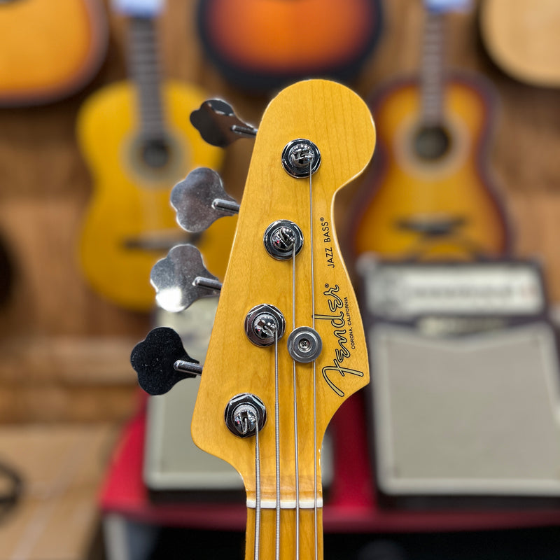 USED Fender American Professional II Jazz Bass, Maple Fingerboard, Mystic Surf Green w/ Case