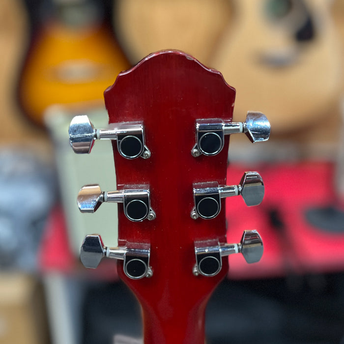 USED Oscar Schmidt OG10CEFTR Acoustic-Electric Guitar, Flame Trans Red