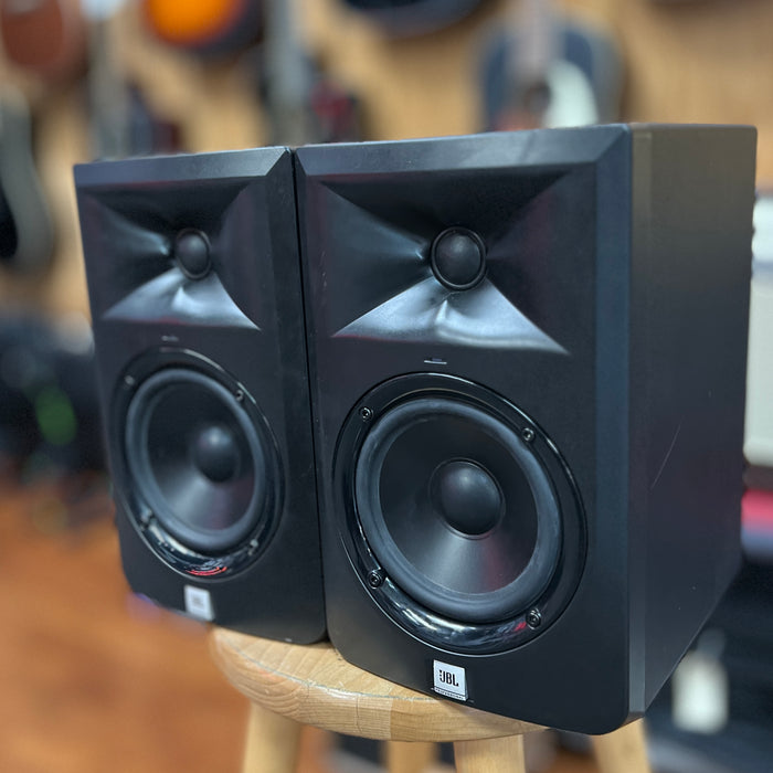 USED JBL LSR305 5" Two-Way Powered Studio Monitor PAIR