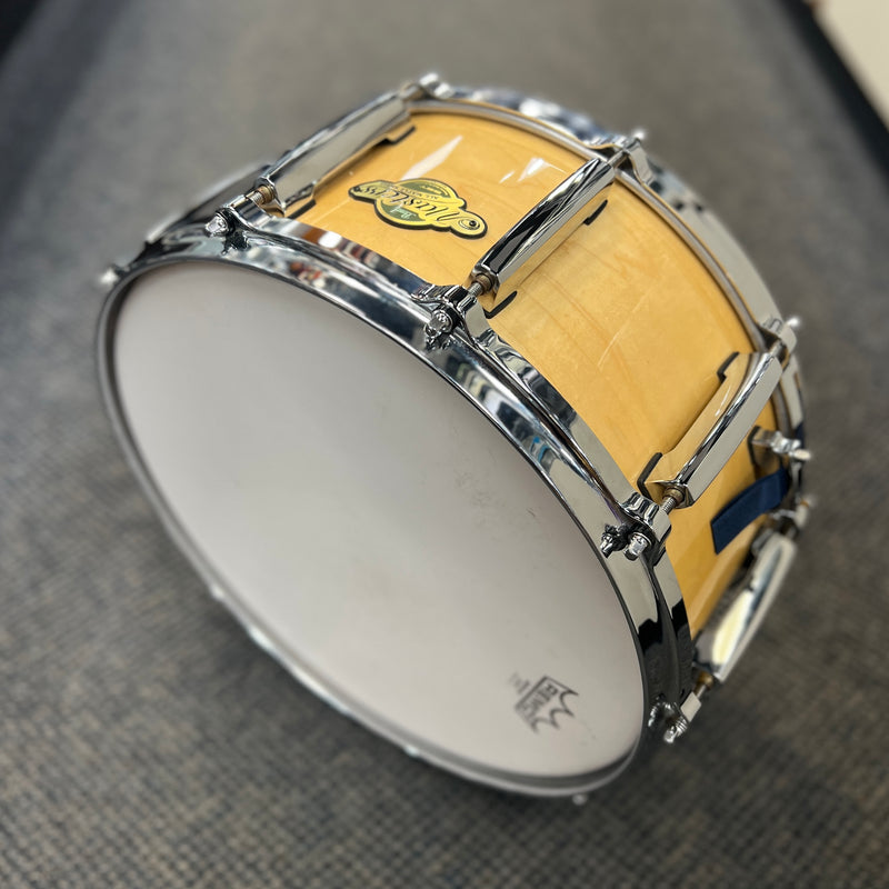 USED Pearl Masters Maple Pure Snare Drum - 6.5"x14" - Natural Maple w/ Bag
