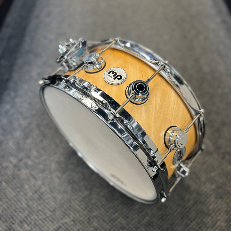 USED DW Collector's Top Edge Snare Drum 6x14, Natural Maple