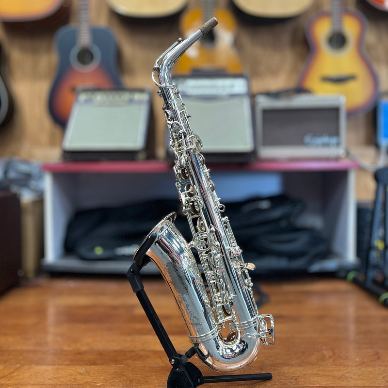 USED Selmer AS42S Professional Alto Saxophone Outfit, Silver, Serial BS24912845