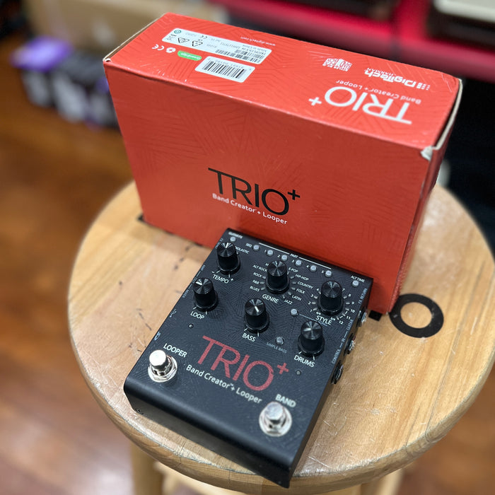 USED Digitech Trio+ Band Creator + Looper Pedal w/ Box & PSU
