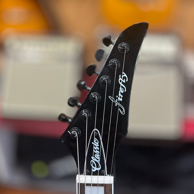 USED Firefly FFLX Explorer-Style Electric Guitar, Purple Burst