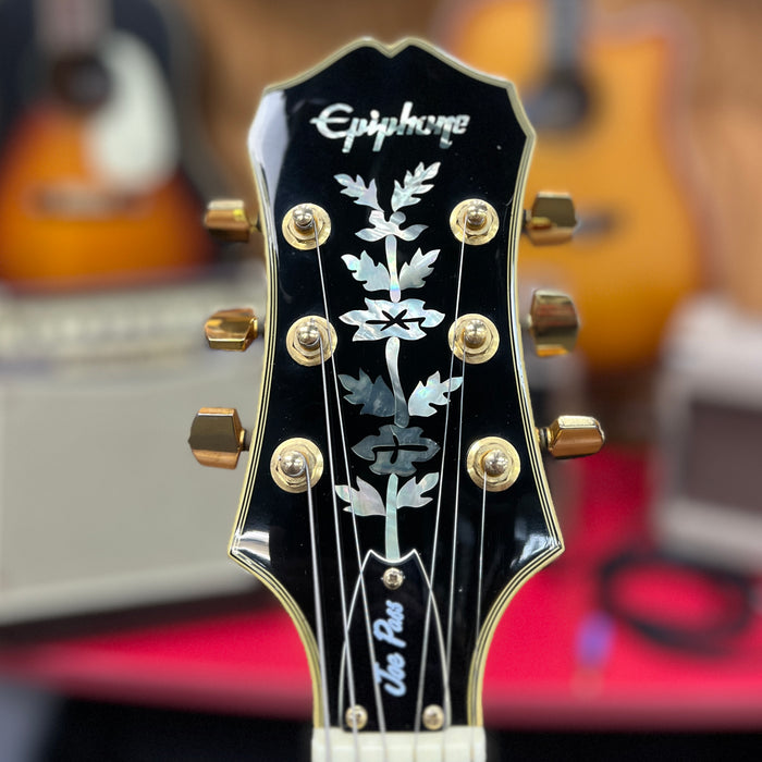 USED Epiphone Joe Pass Emperor Natural Hollow Body Electric Guitar w/ OHSC