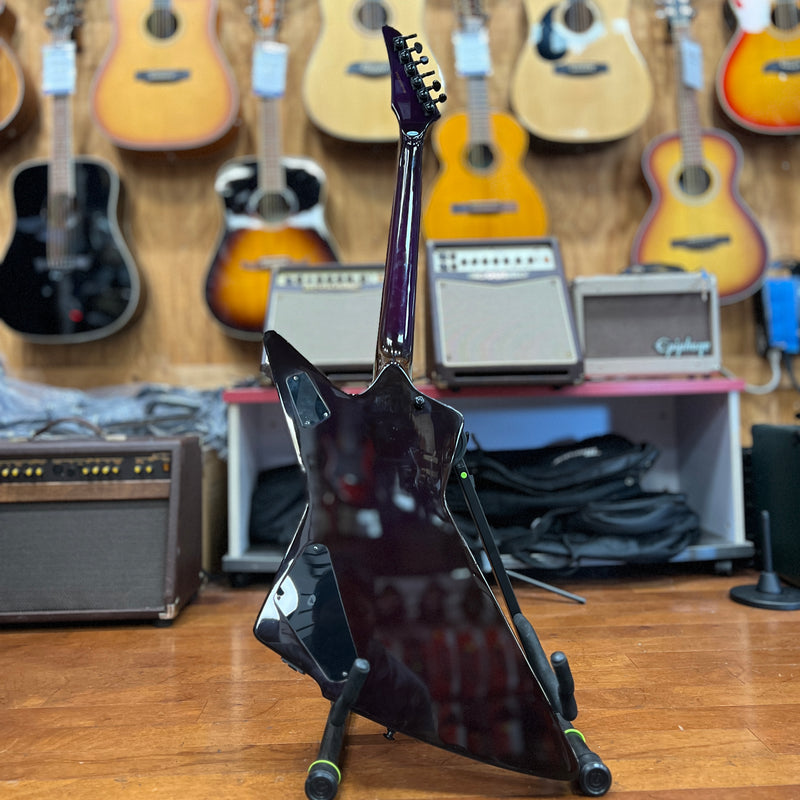 USED Firefly FFLX Explorer-Style Electric Guitar, Purple Burst
