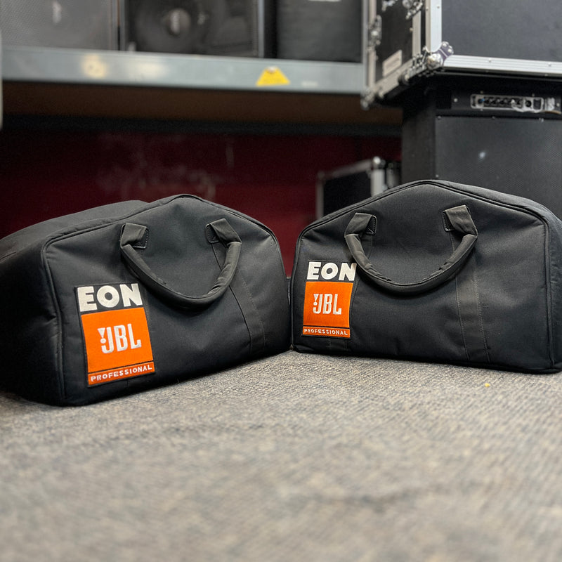 USED JBL Eon 10 G2 Powered PA Speaker  Pair W/ JBL Bags