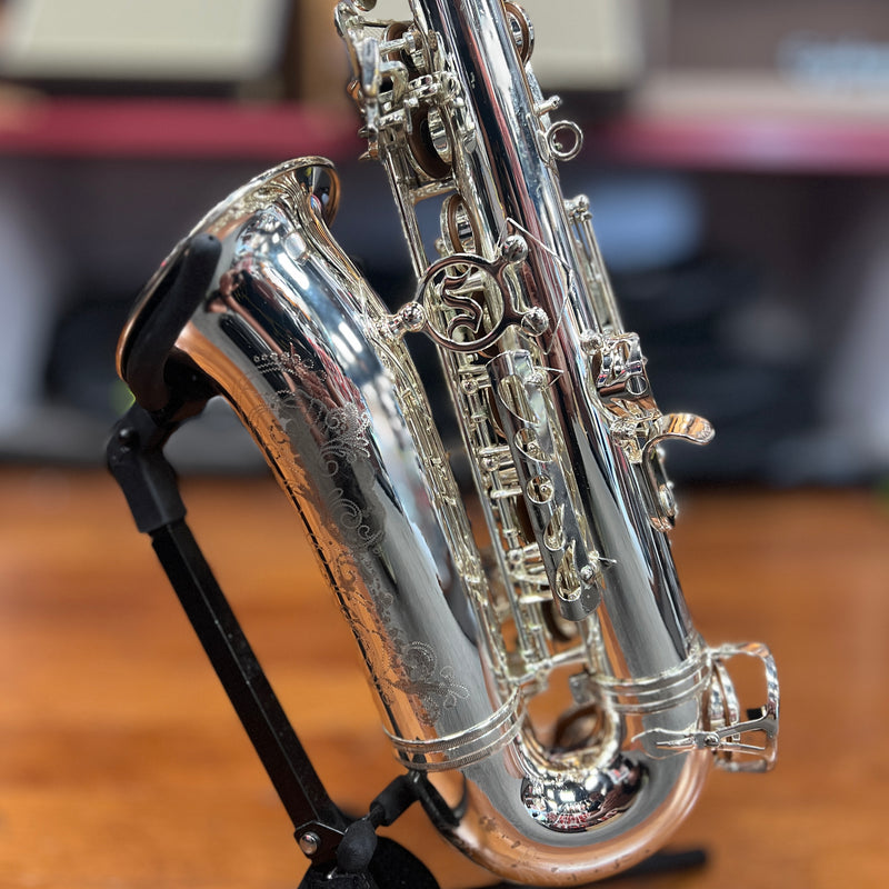 USED Selmer AS42S Professional Alto Saxophone Outfit, Silver, Serial BS24912845