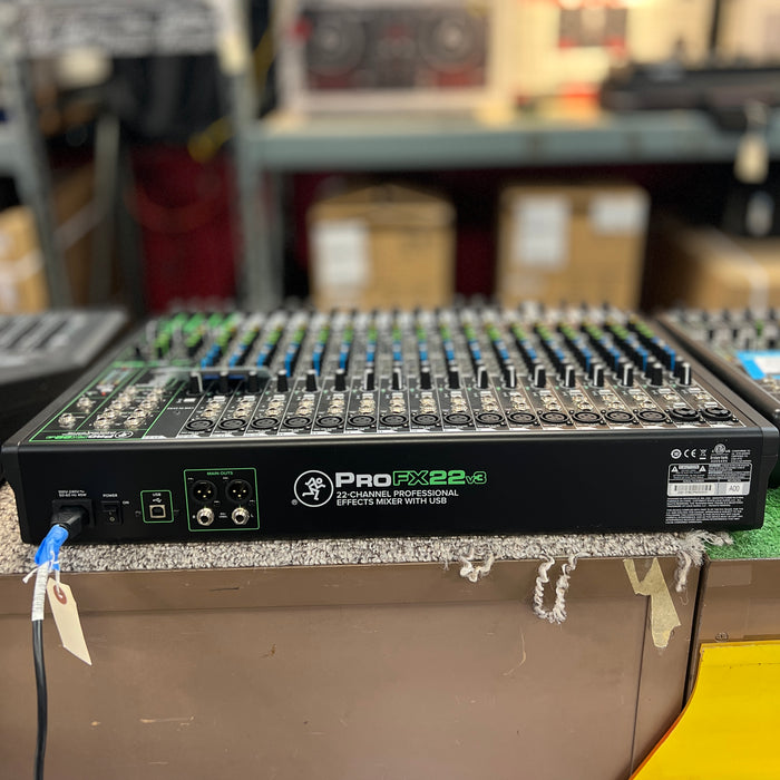 USED Mackie ProFX22v3 22-Channel Professional Mixer with USB