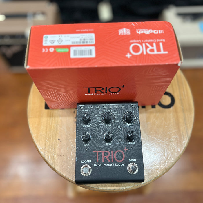 USED Digitech Trio+ Band Creator + Looper Pedal w/ Box & PSU